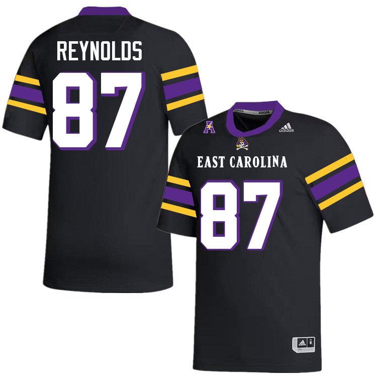 #87 Cayman Reynolds East Carolina Pirates College Football Jersey Stitched-Black